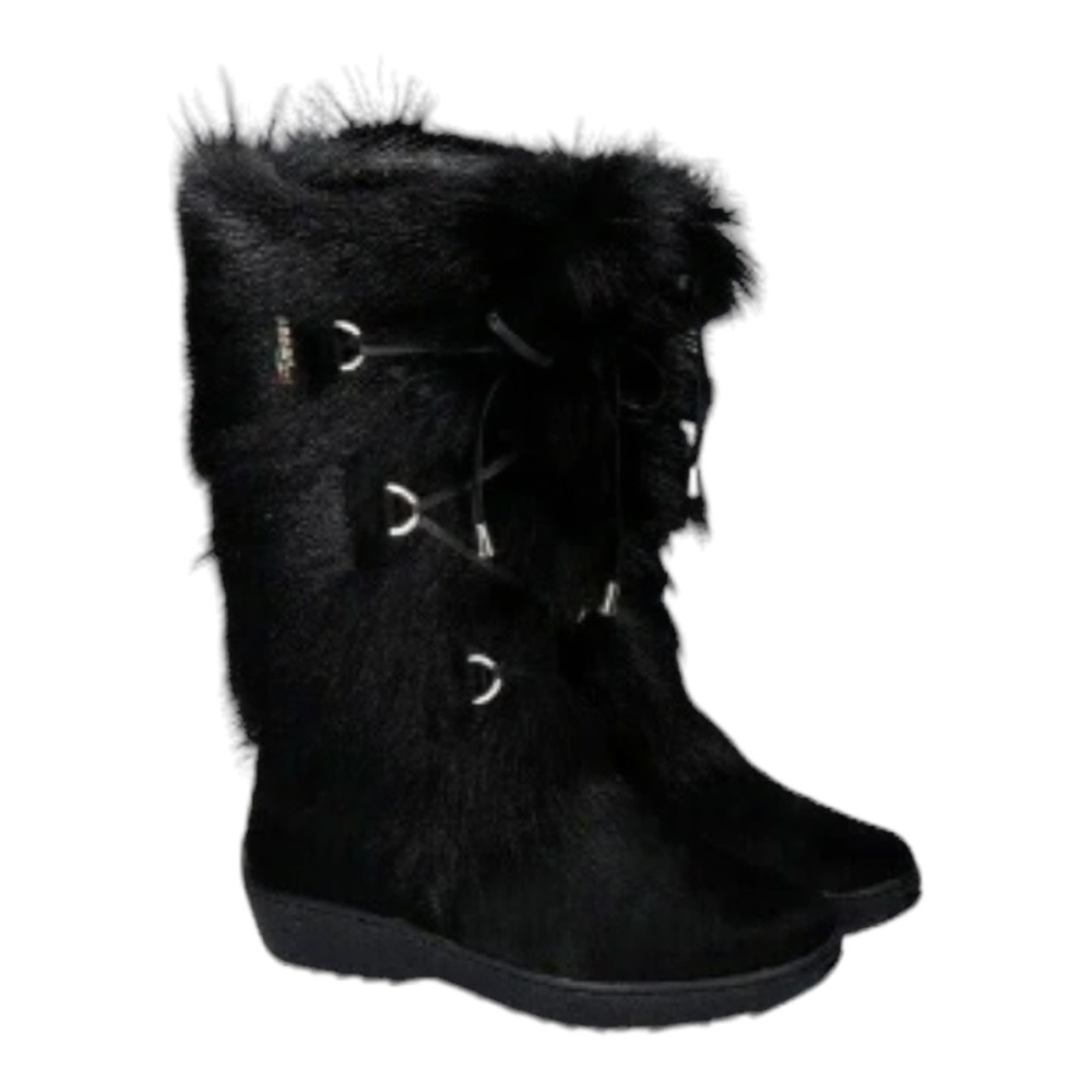 Oscar Sport Faux Fur Boots Julia Apres‎ Ski 37 Black